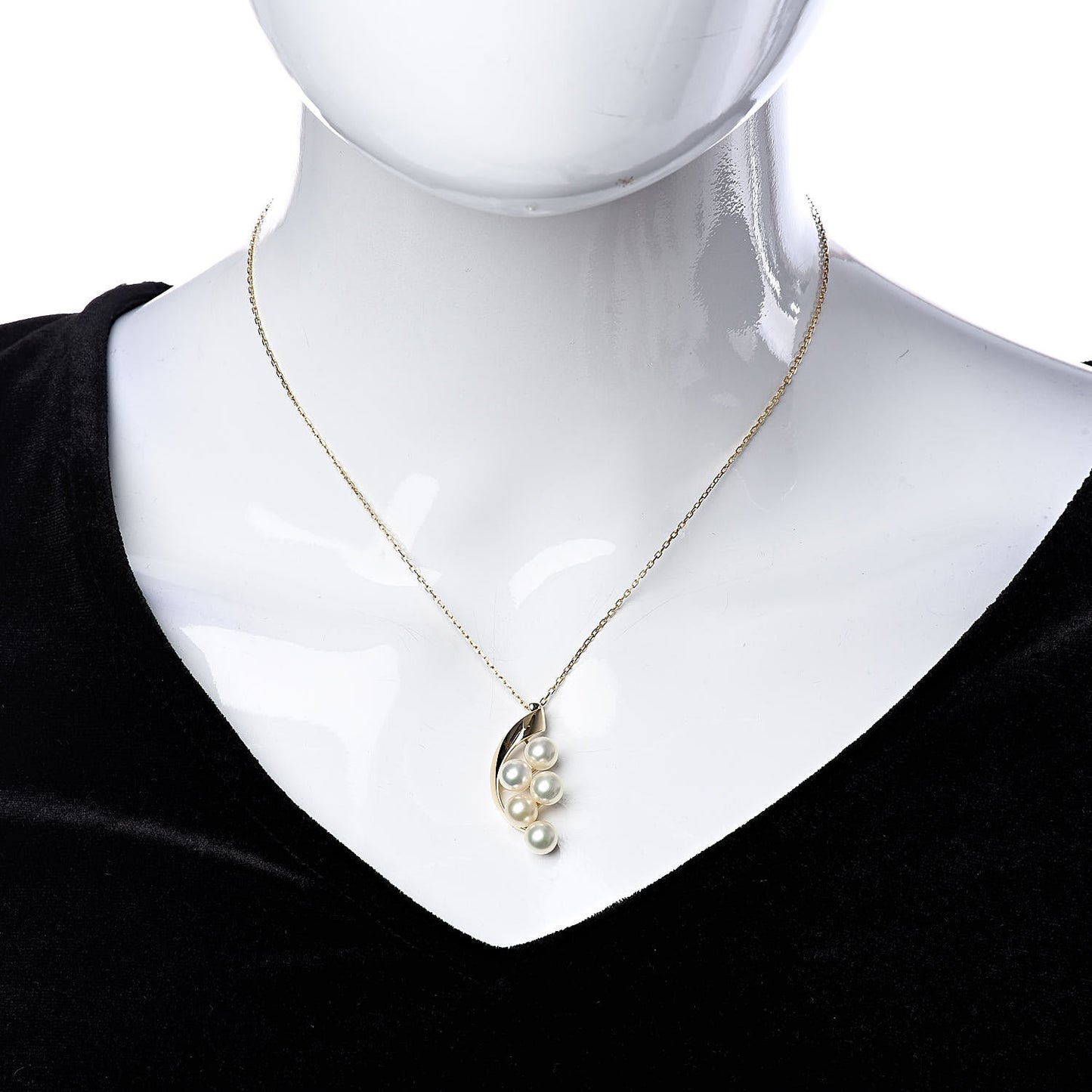 18K Yellow Gold Akoya Pearl 6mm Pendant Necklace