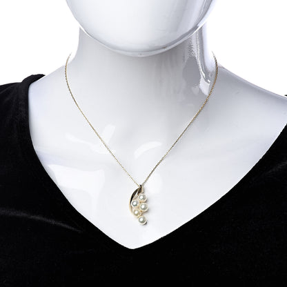Mikimoto 18K Yellow Gold Akoya Pearl 6mm Pendant Necklace 2 of 4