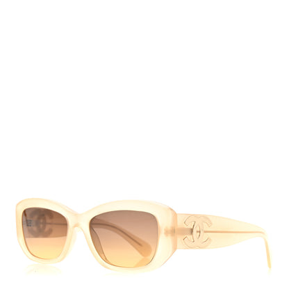 Chanel Acetate Rectangle Sunglasses 5493 Light Yellow Light Yellow 1 of 8