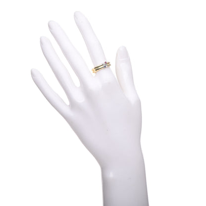 Tiffany 18K Yellow White Gold Ruby Sapphire Ring 6.25 53 2 of 5