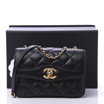 Chanel Lambskin Quilted Small Coco Vintage Flap Black 12 of 12