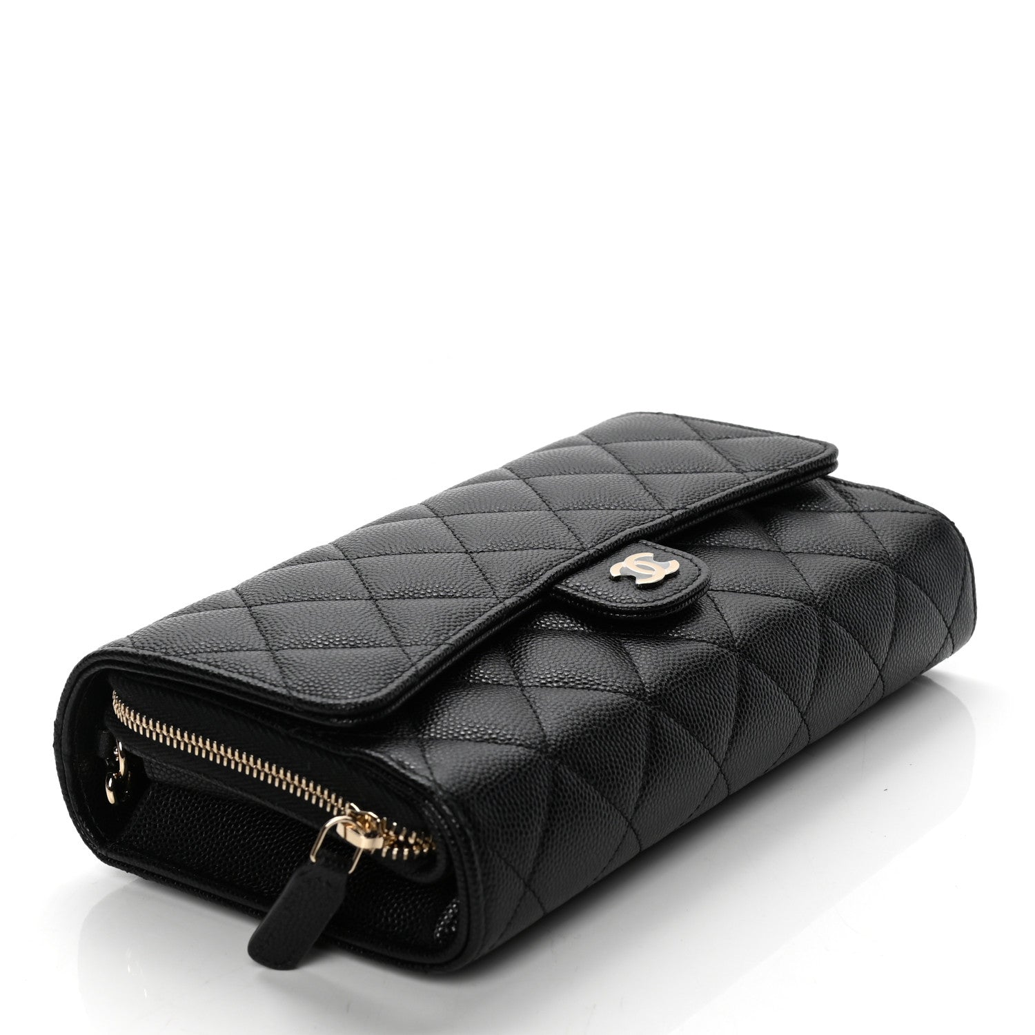 Chanel Caviar Quilted Phone Holder Wallet on Removable Chain Black 3 of 7