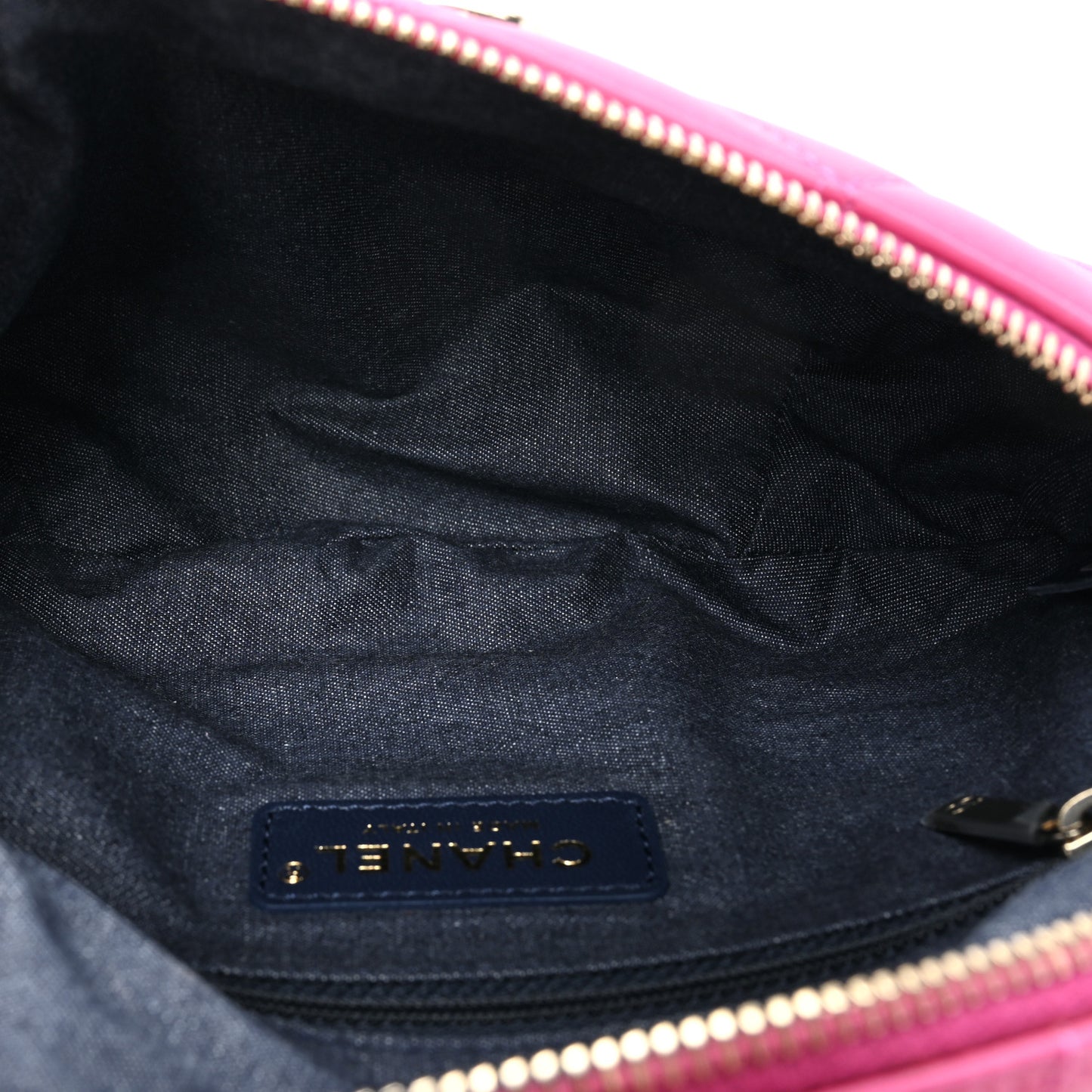 Lambskin Quilted Resin Bi-Color Waist Bag Fanny Pack Pink