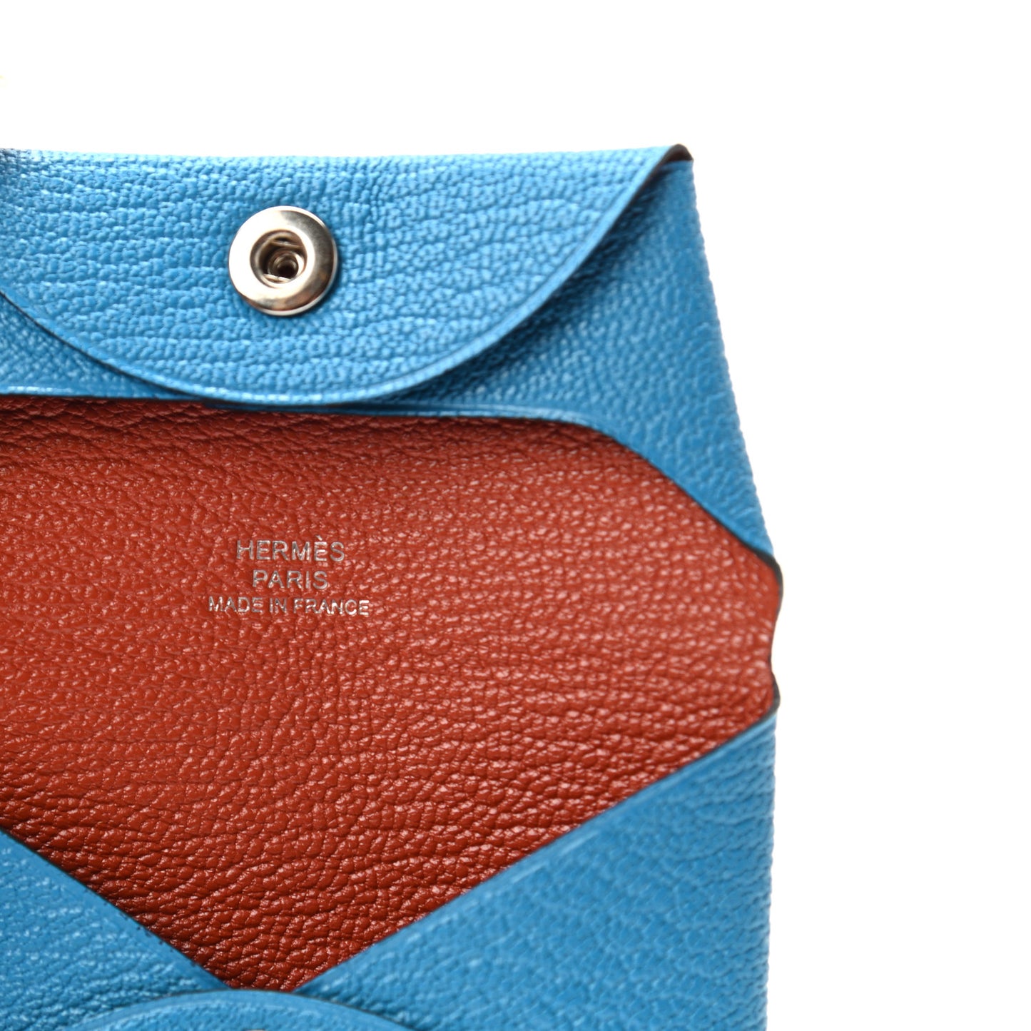 Chevre Mysore Bastia Verso Coin Purse Bleu Frida Cuivre