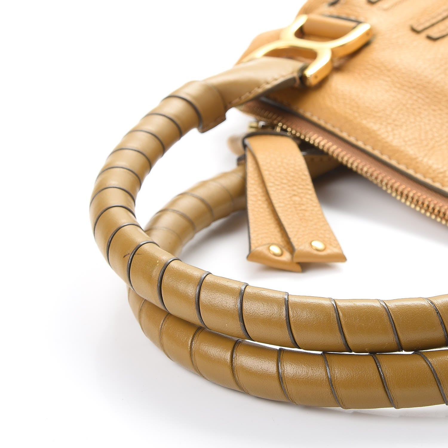 Chloe Calfskin Medium Marcie Satchel Sand Shell 14 of 14