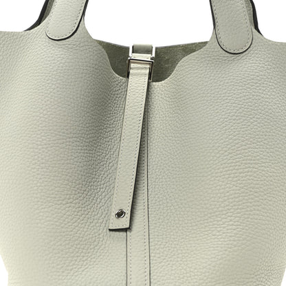 Hermes Taurillon Clemence Picotin Lock 22 MM Gris Neve 8 of 10