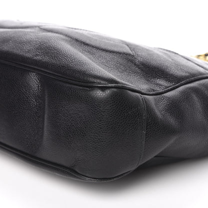 Chanel Caviar CC Zip Top Shoulder Bag Black 9 of 11