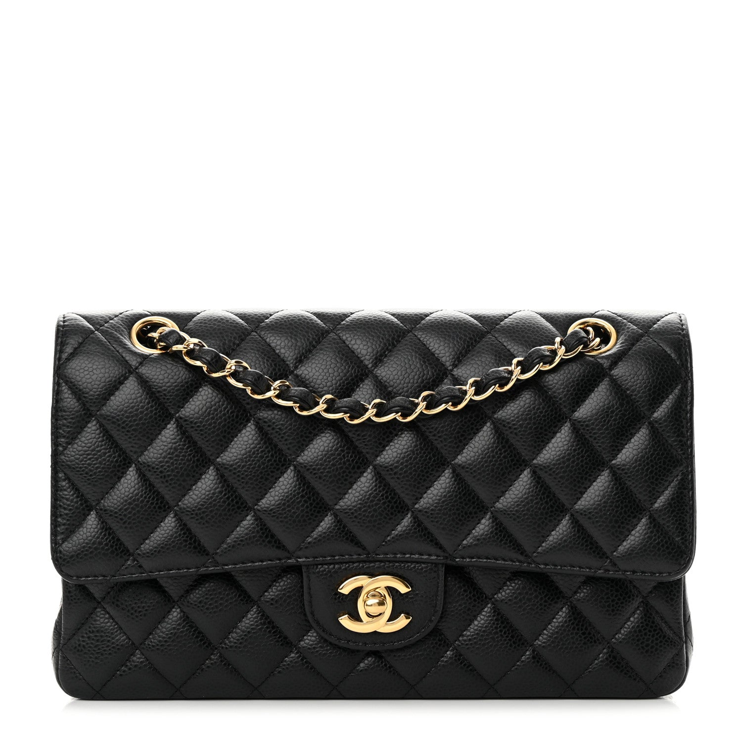 Chanel Caviar Quilted Medium Double Flap Black 1 of 15