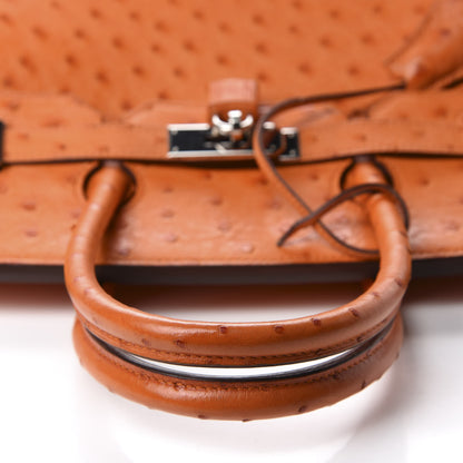 Hermes Ostrich Birkin 35 Orange 14 of 41