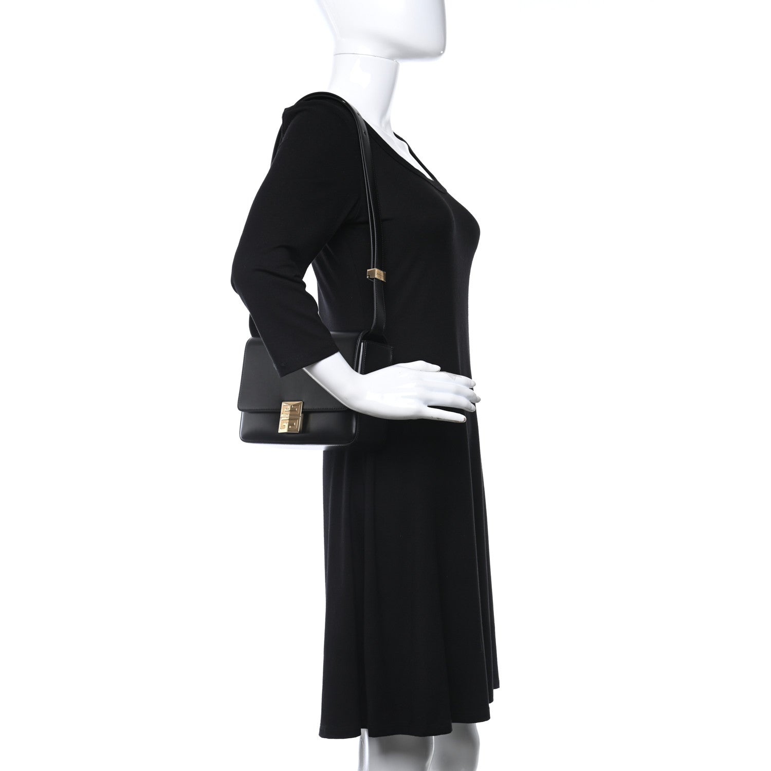 Givenchy Box Calfskin Medium 4G Shoulder Bag Black 2 of 10