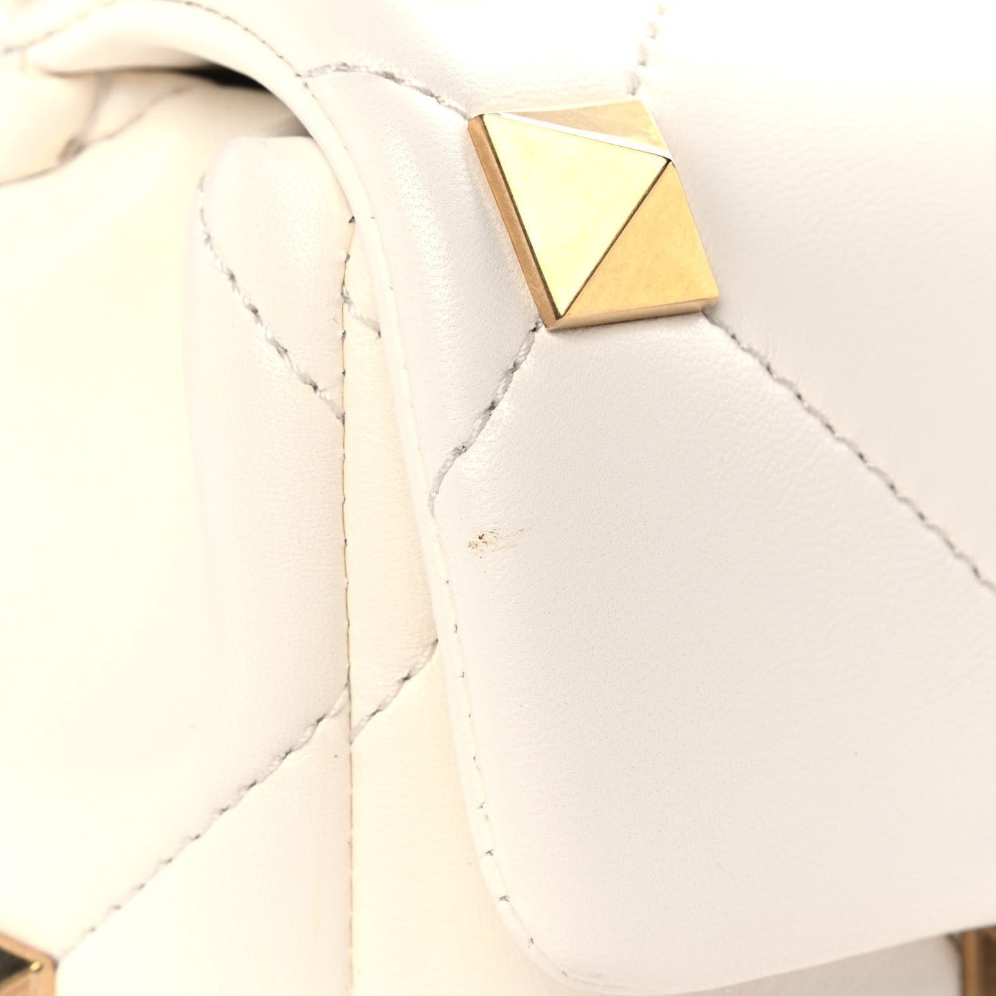 Nappa Medium Roman Stud Shoulder Bag Ivory