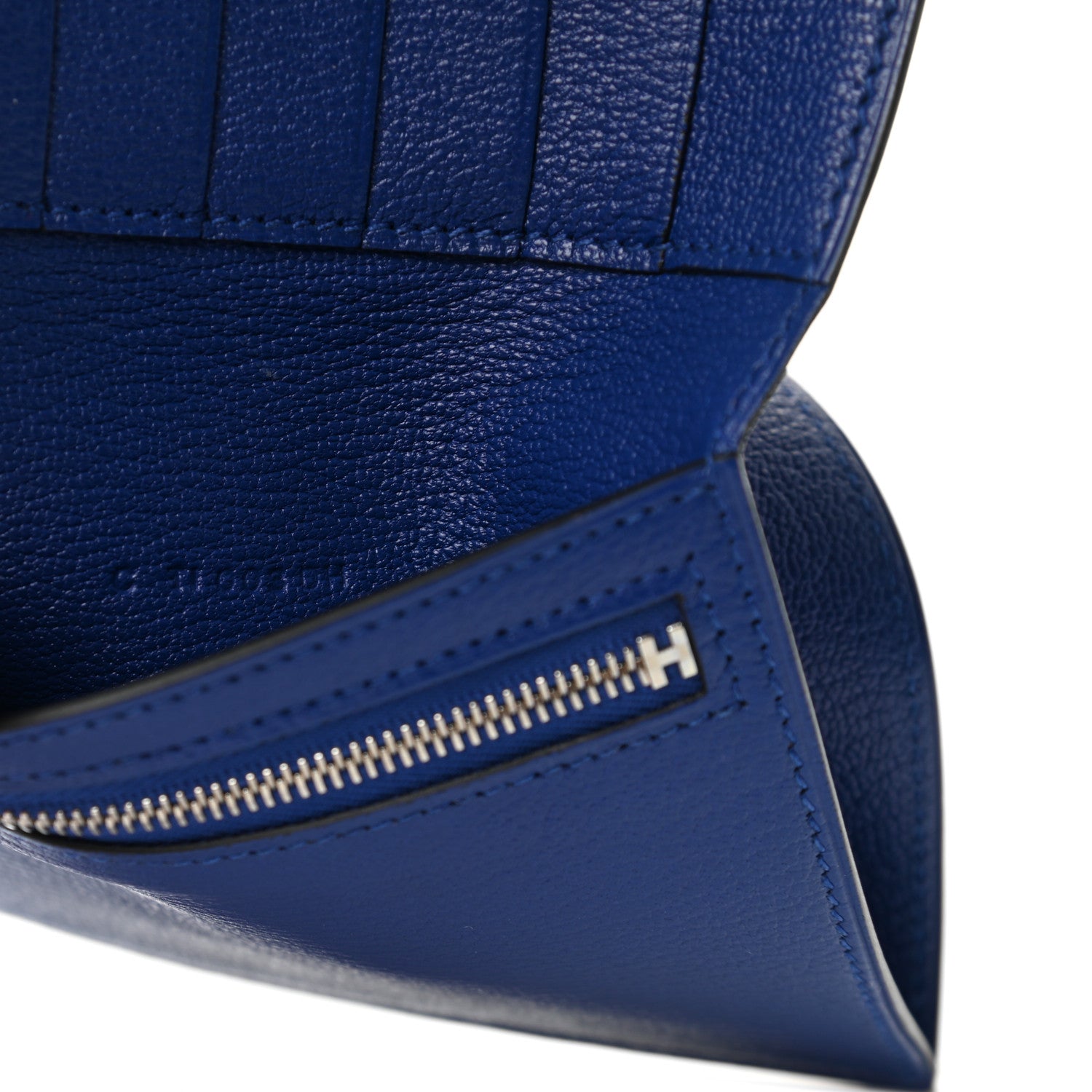 Hermes Chevre Mysore Clic 12 Wallet Bleu Electrique 7 of 7