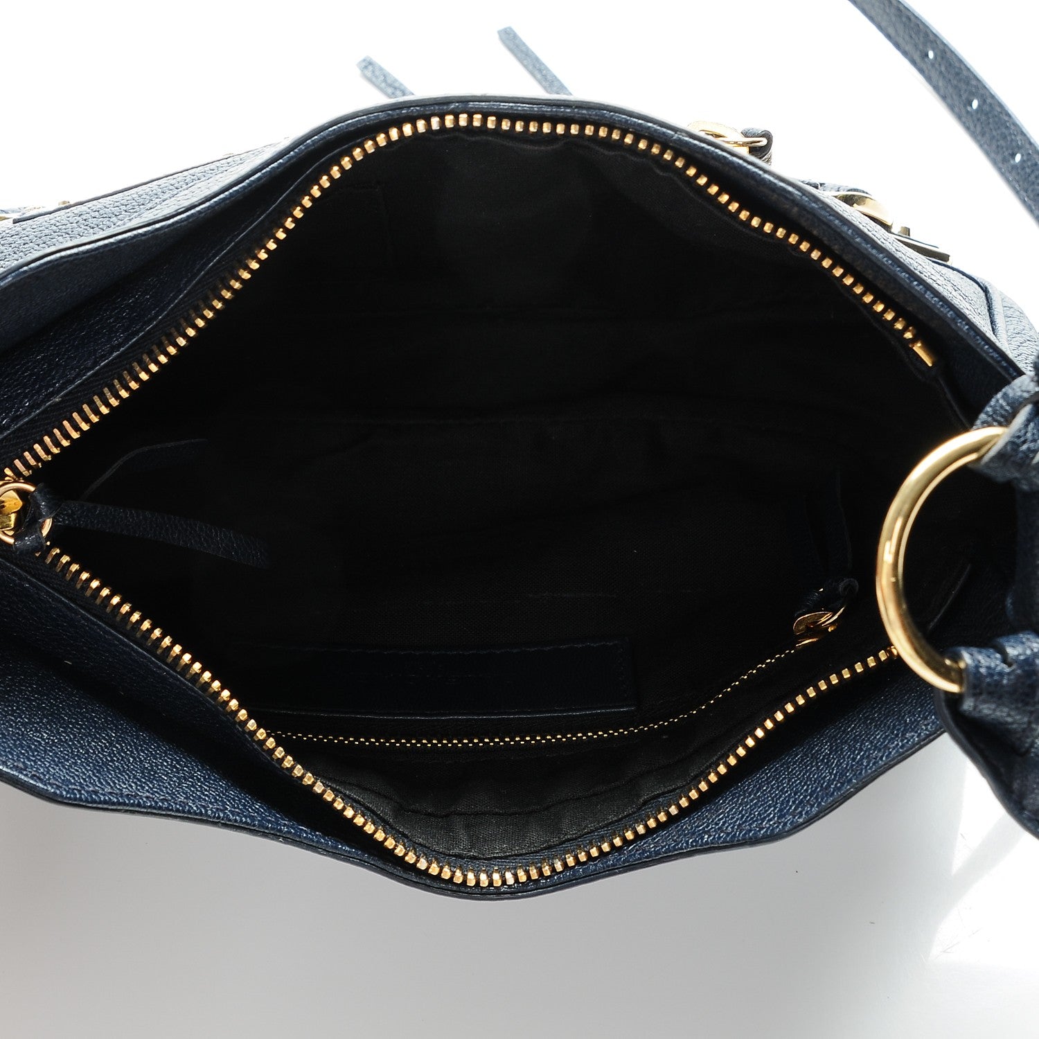 Balenciaga Chevre Gold Metallic Edge Hardware Hip Bleu Nuit 5 of 7