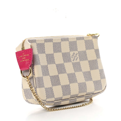 Louis Vuitton Damier Azur 2021 Christmas Animation Hollywood Mini Pochette Accessories Fuchsia 3 of 7