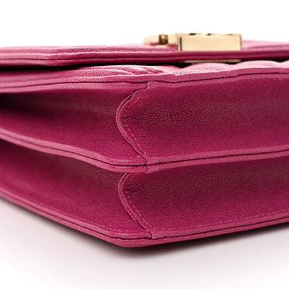 Chanel Caviar Quilted North South Boy Flap Fuchsia 9 of 11