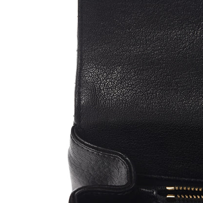 Saint Laurent Sheepskin Matelasse Chevron Monogram Medium College Bag Black 9 of 13