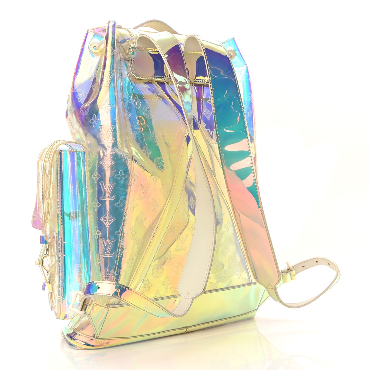 PVC Monogram Christopher Backpack GM Iridescent Prism