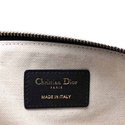 Christian Dior Oblique Pouch Clutch Blue 4 of 5