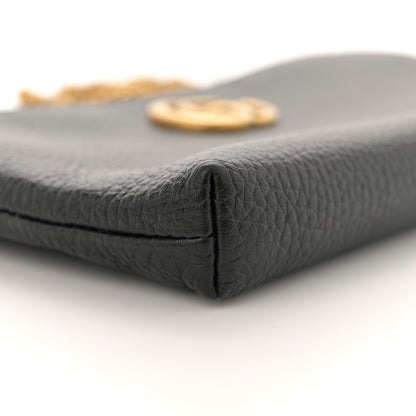 Gucci Pebbled Calfskin GG Marmont Zip Chain Bag Black 9 of 10