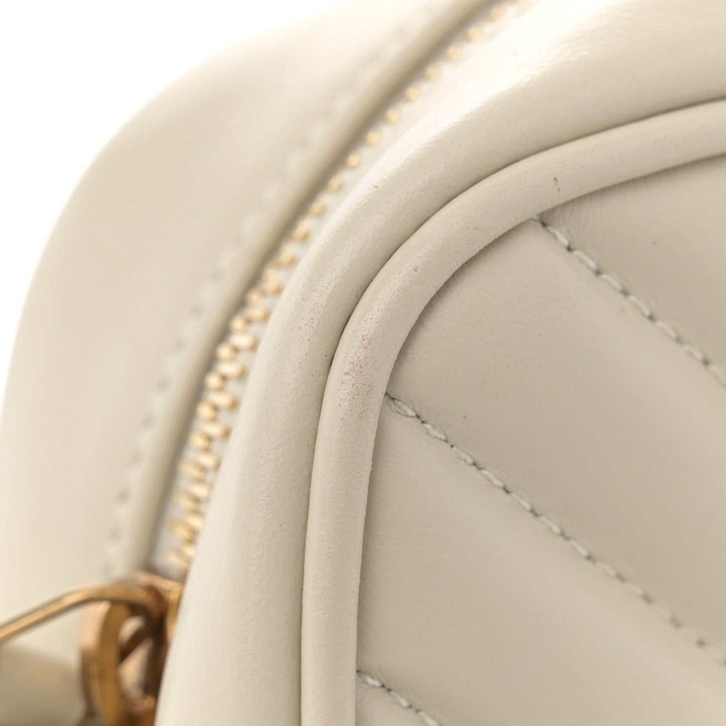 Calfskin Matelasse Monogram Lou Camera Bag Crema Soft