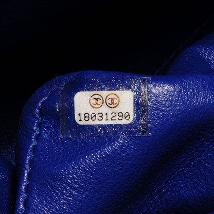 Chanel Lambskin Quilted Jumbo Double Flap Dark Blue 8 of 9