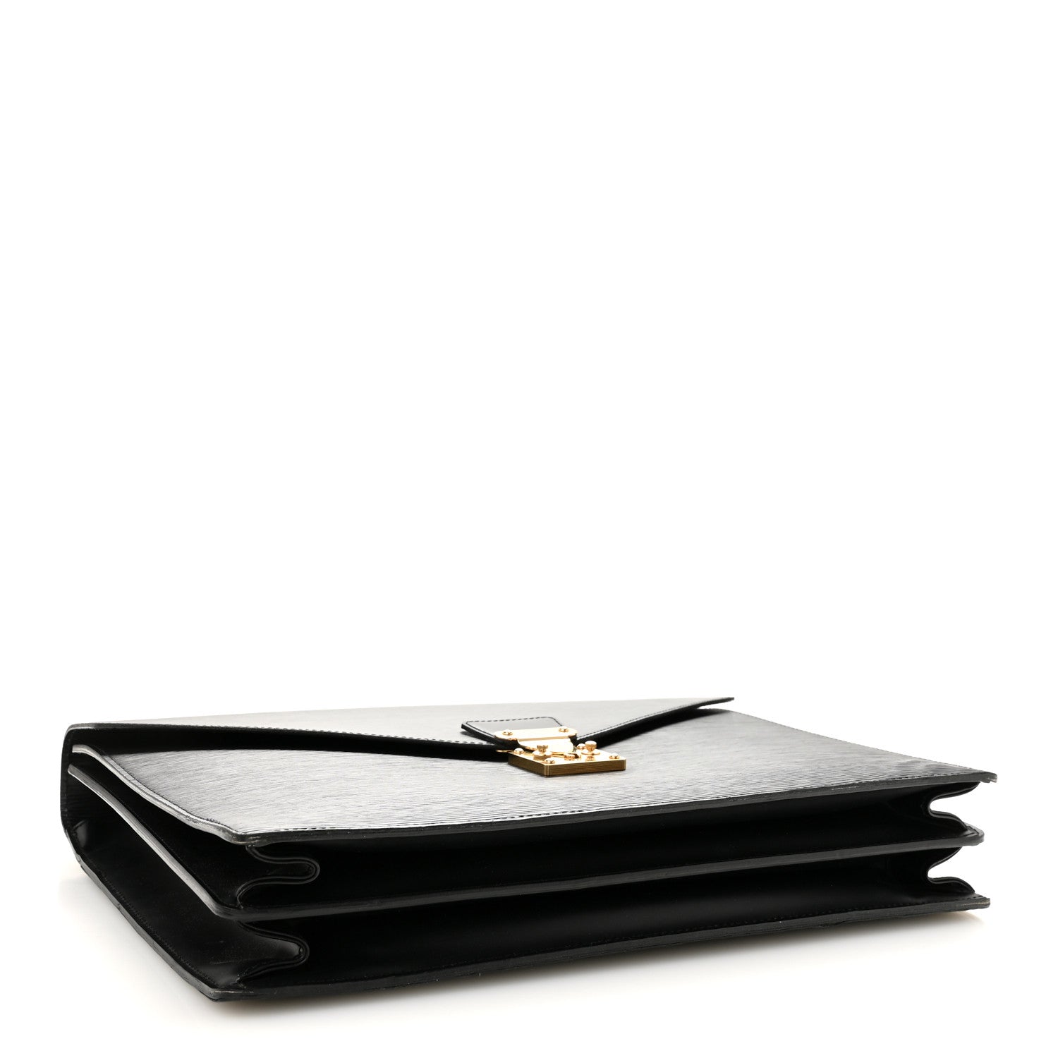 Louis Vuitton Epi Serviette Fermoir Briefcase Black 3 of 11