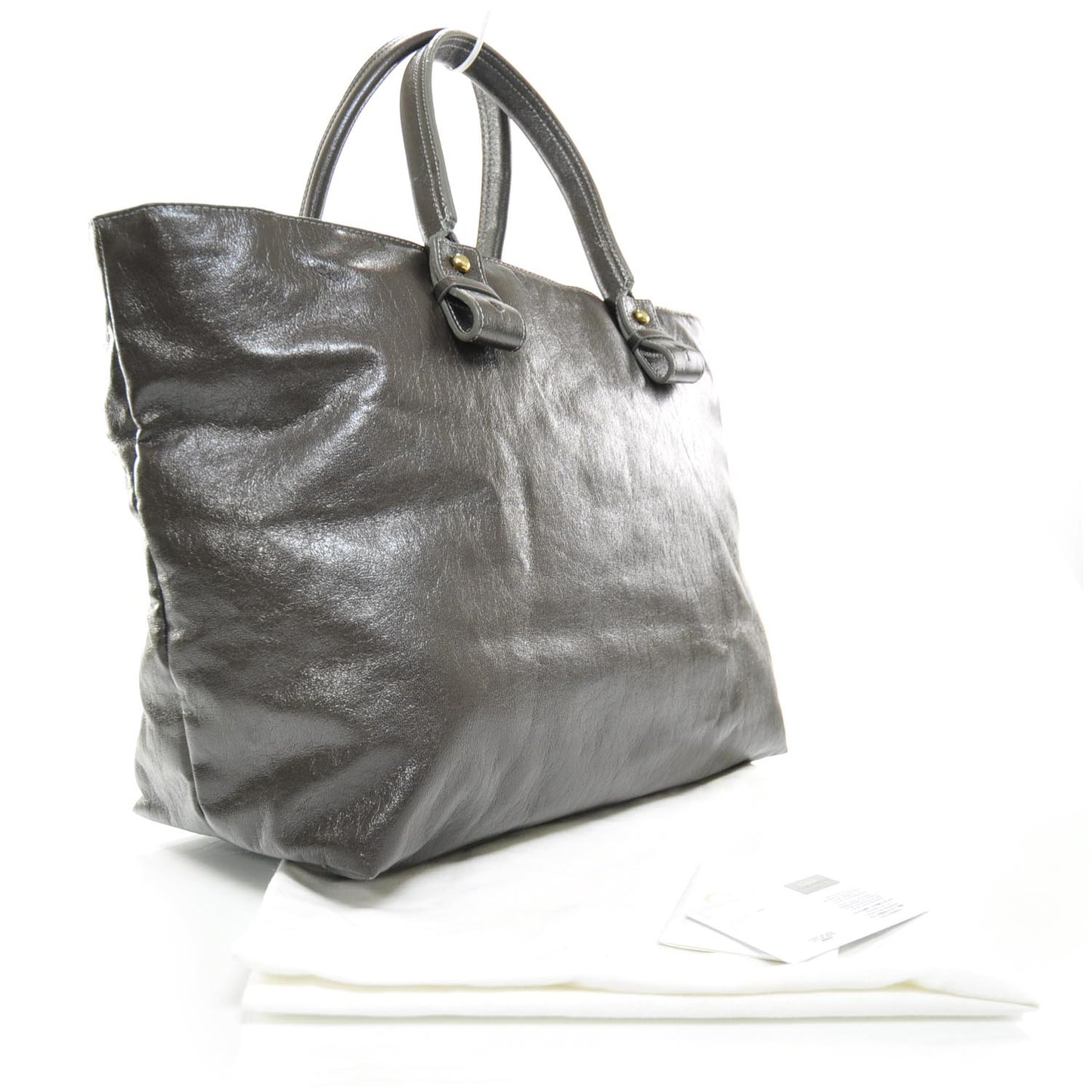 Leather Eclipse Tote Brown