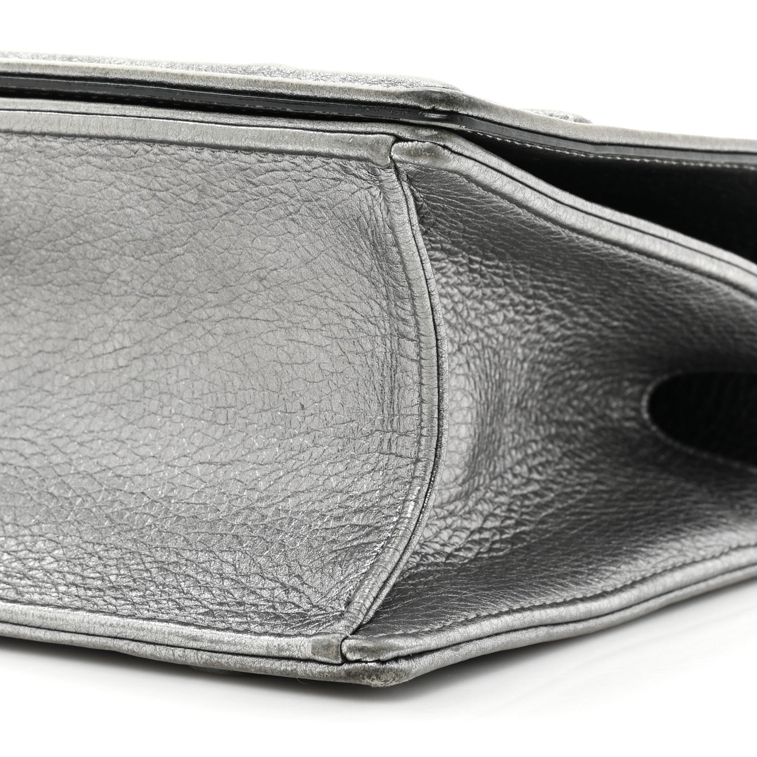 Christian Dior Metallic Grained Calfskin Medium Diorama Flap Bag Steel 7 of 15