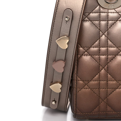 Christian Dior Metallic Lambskin Cannage Gradient Small My ABCDior Lady Dior Metal Rose 10 of 13