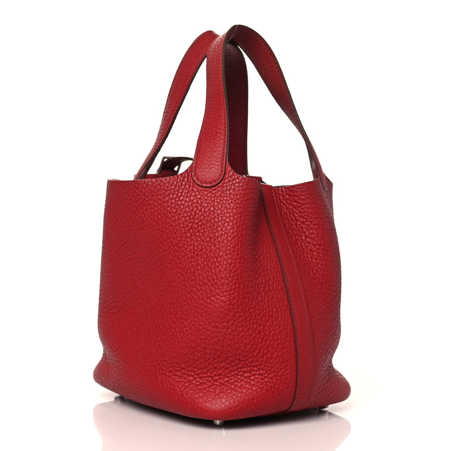 Hermes Taurillon Clemence Picotin Lock 18 PM Rouge Garance 3 of 10
