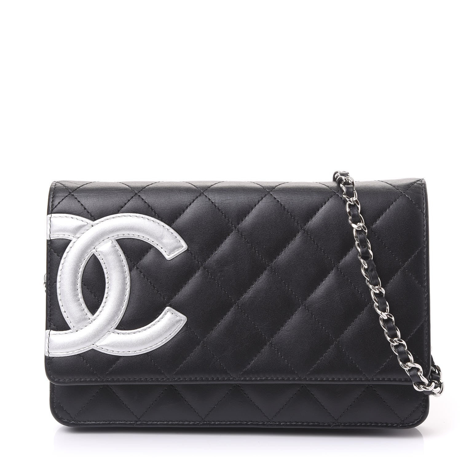 Chanel Calfskin Quilted Cambon Wallet On Chain WOC Black 1 of 10