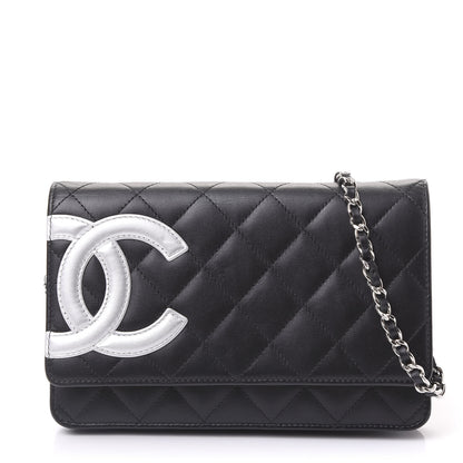 Chanel Calfskin Quilted Cambon Wallet On Chain WOC Black 1 of 10