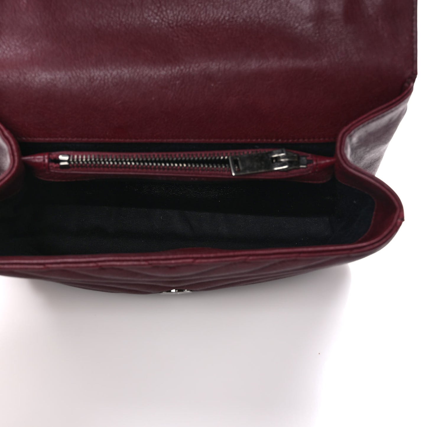 Sheepskin Matelasse Chevron Monogram Medium College Bag Rouge Legion