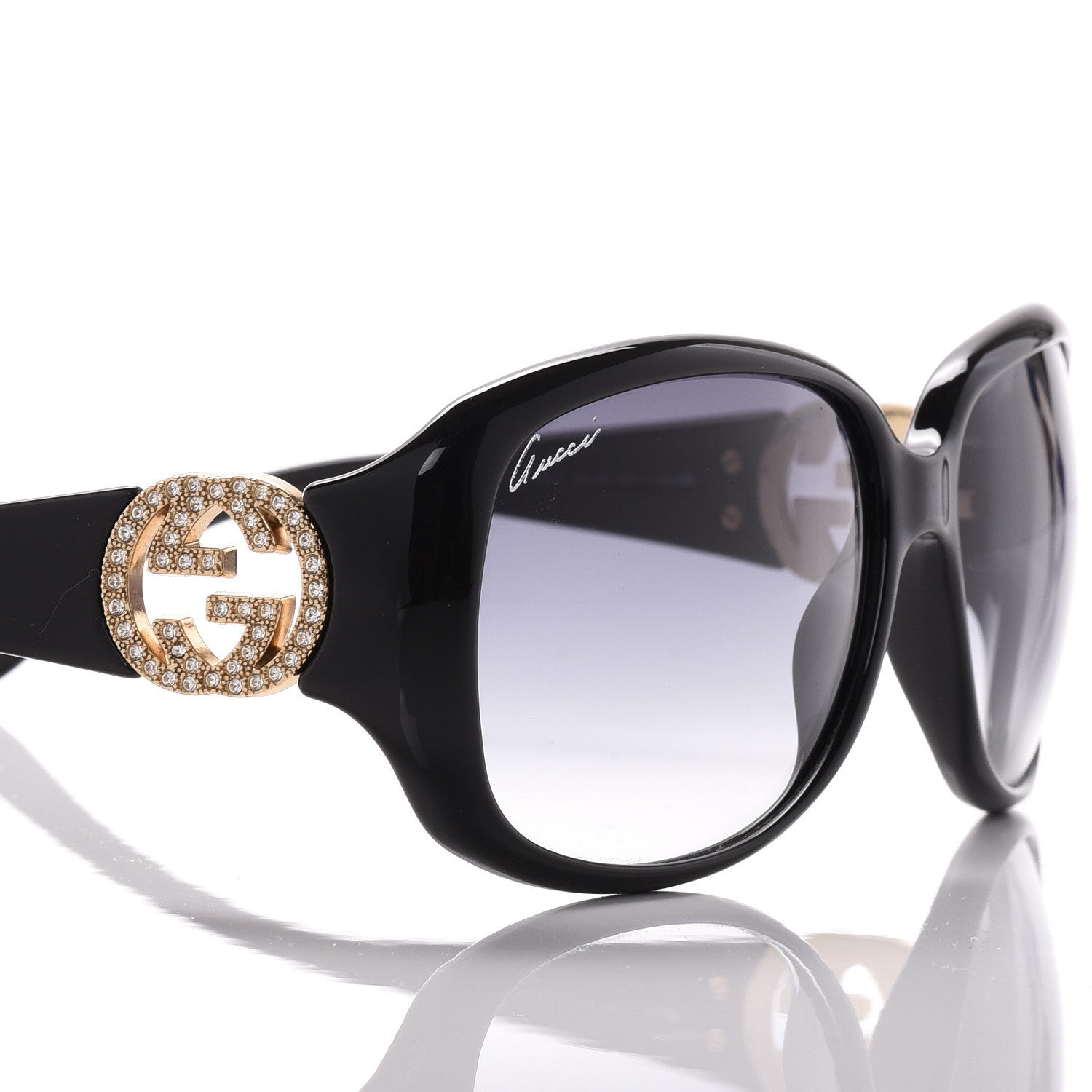 Gucci Acetate Crystal GG Sunglasses GG3578/S Black 7 of 8