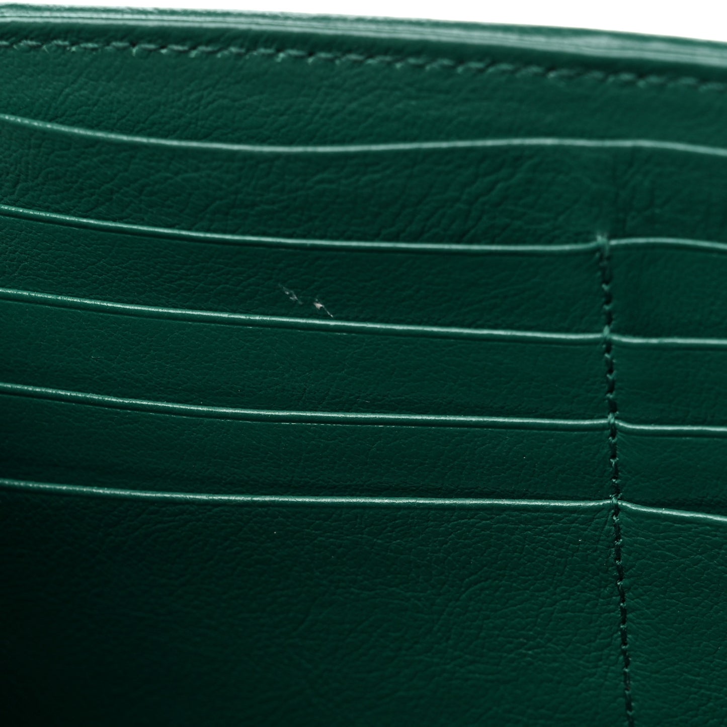 Azalea Calfskin Enamel Matelasse Diagonal Torchon GG Marmont Chain Wallet New Shamrock Emerald