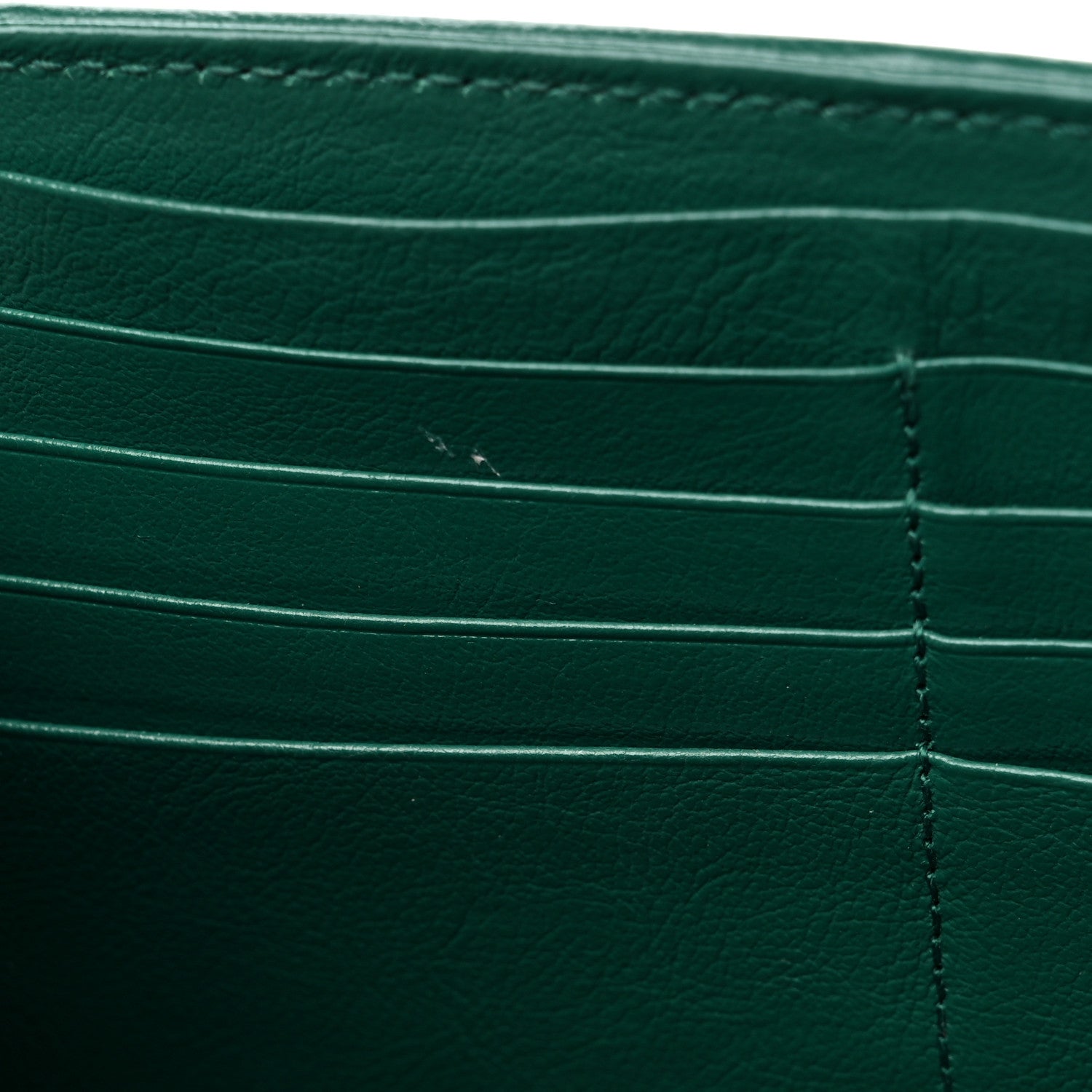 Gucci Azalea Calfskin Enamel Matelasse Diagonal Torchon GG Marmont Chain Wallet New Shamrock Emerald 12 of 13