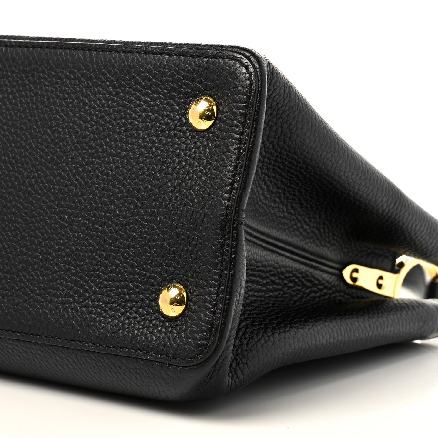 Taurillon Capucines MM Black Fuchsia