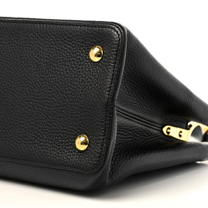 Louis Vuitton Taurillon Capucines MM Black Fuchsia 10 of 10