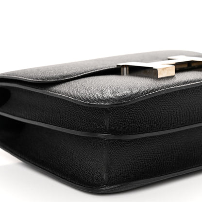 Hermes Epsom Enamel Constance 24 Black Bleu Saint Cyr 9 of 11