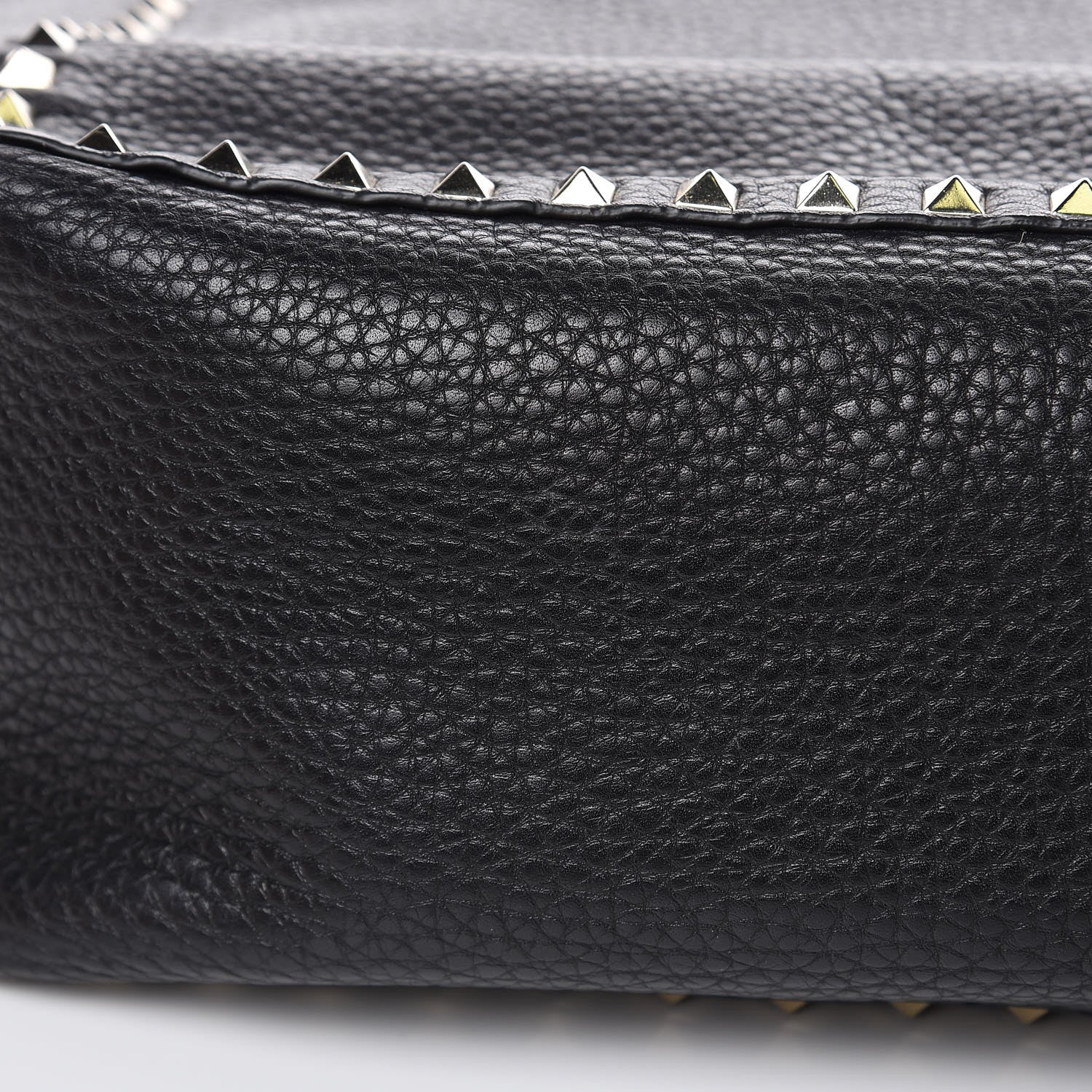 Valentino Garavani Grained Calfskin Medium Rockstud Reversible Tote Black Ivory 11 of 14