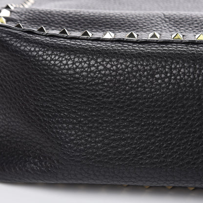Valentino Garavani Grained Calfskin Medium Rockstud Reversible Tote Black Ivory 11 of 14