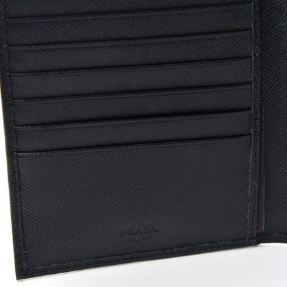 Prada Saffiano Metal Flap Wallet Black 6 of 7