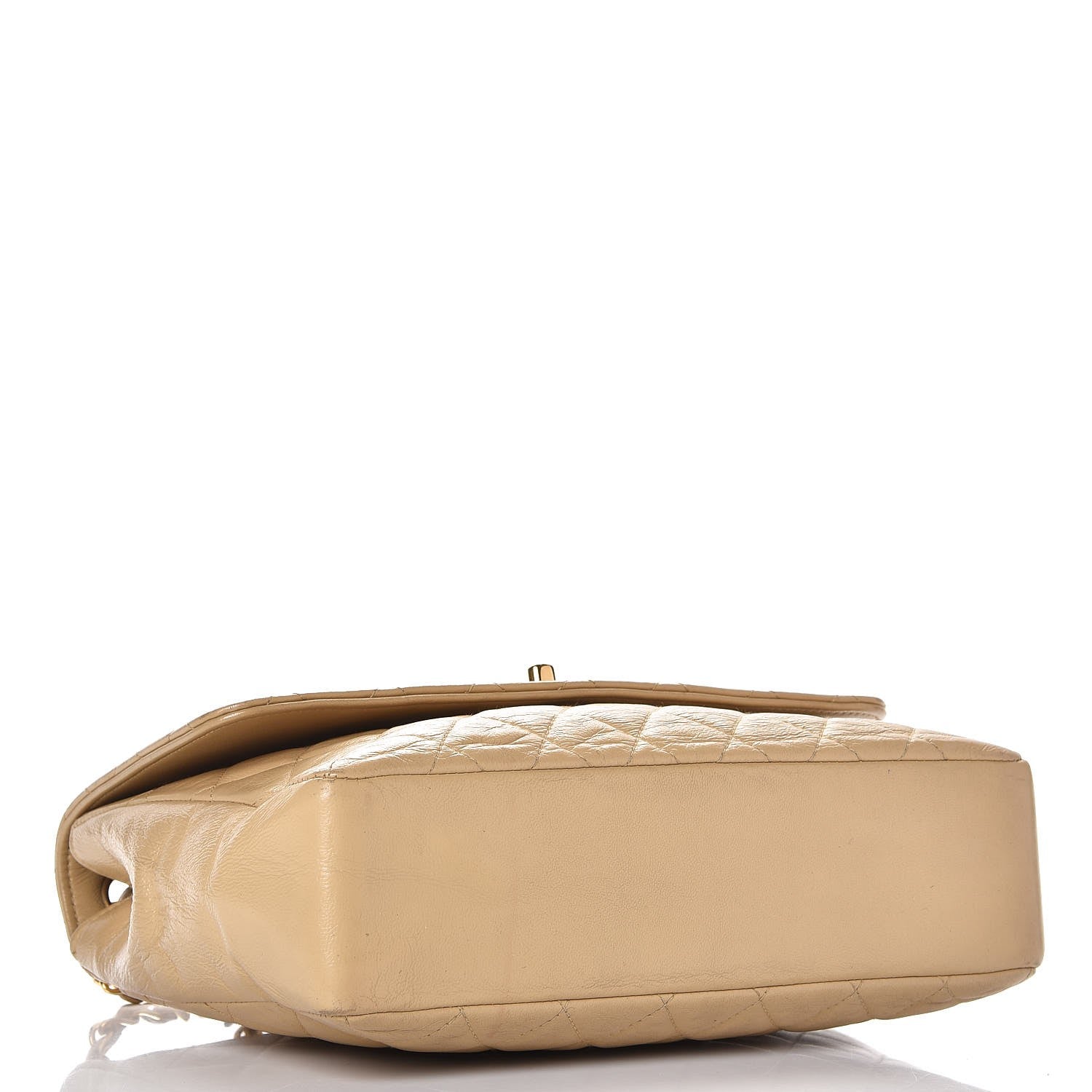 Chanel Lambskin Quilted Medium Single Flap Beige 4 of 12