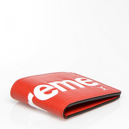 Louis Vuitton X SUPREME Epi Slender Wallet Red 4 of 10