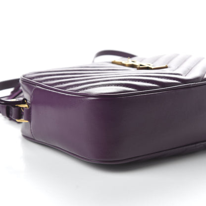 Saint Laurent Calfskin Matelasse Monogram Lou Camera Bag Purple 6 of 9