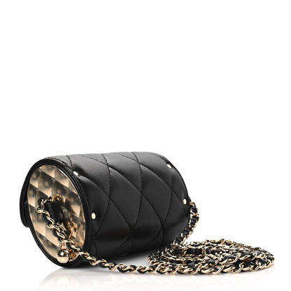 Chanel Lambskin Quilted Box Of Secrets Card Holder With Chain Black 2 of 6