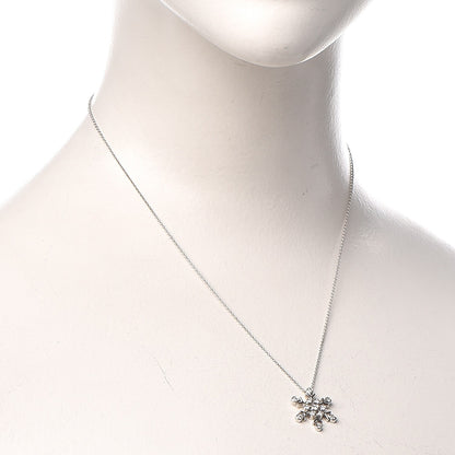 Tiffany Platinum Diamond Snowflake Pendant Necklace 2 of 7