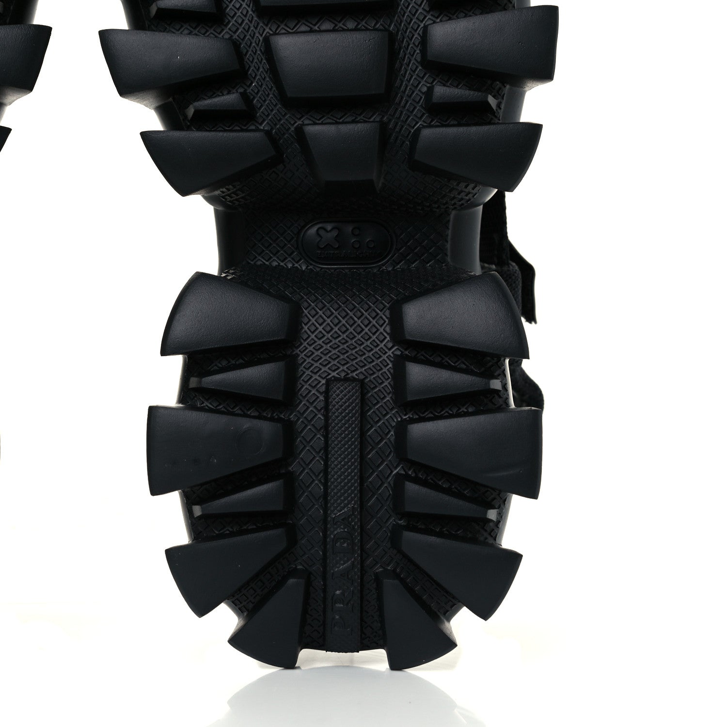 Prada Rubber Nylon Velcro Womens Cloudbust Thunder 50mm Sandals 39.5 Black 8 of 11