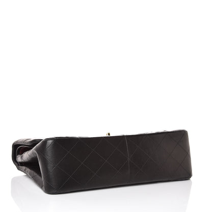 Chanel Lambskin Quilted Jumbo Double Flap Black 4 of 10