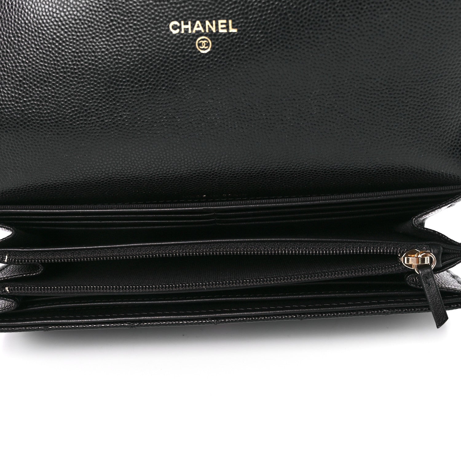 Chanel Caviar Quilted Large Boy Gusset Flap Wallet Black 5 of 13